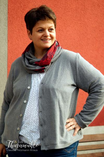 Nähbeispiel Basic-Strickjacke lillesol women No. 59